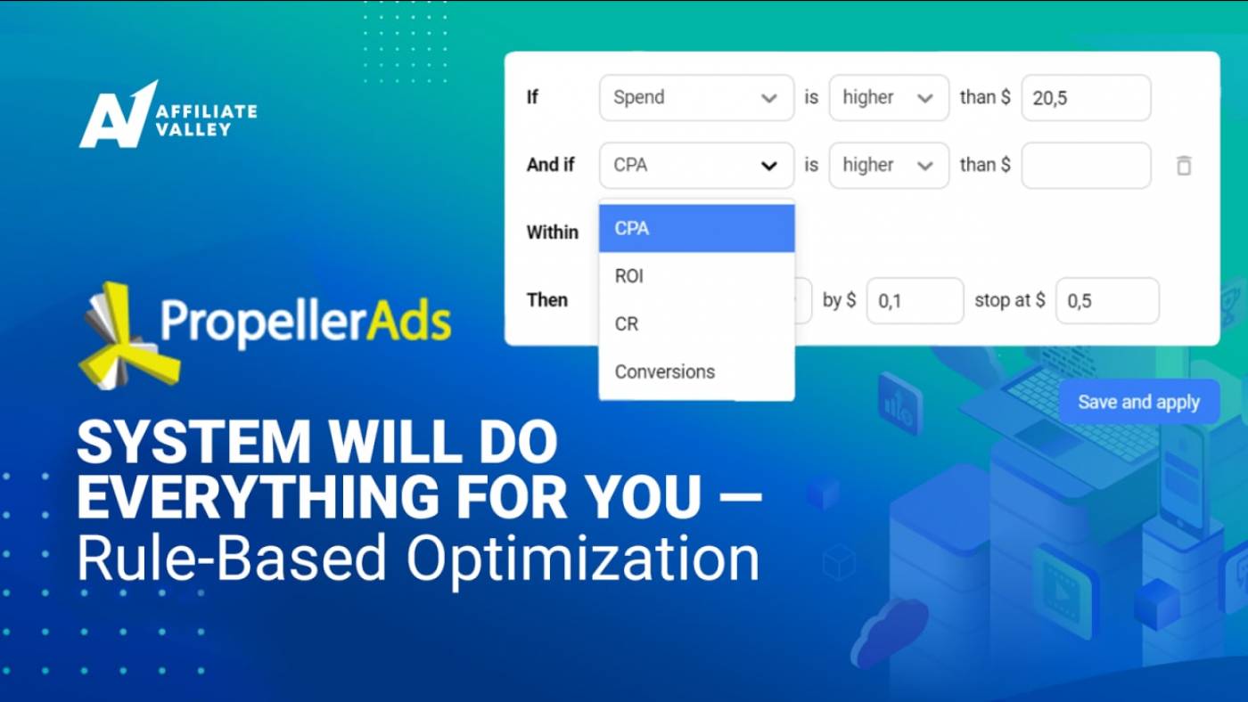 System will do everything for you: PropellerAds Rule-Based Optimization review