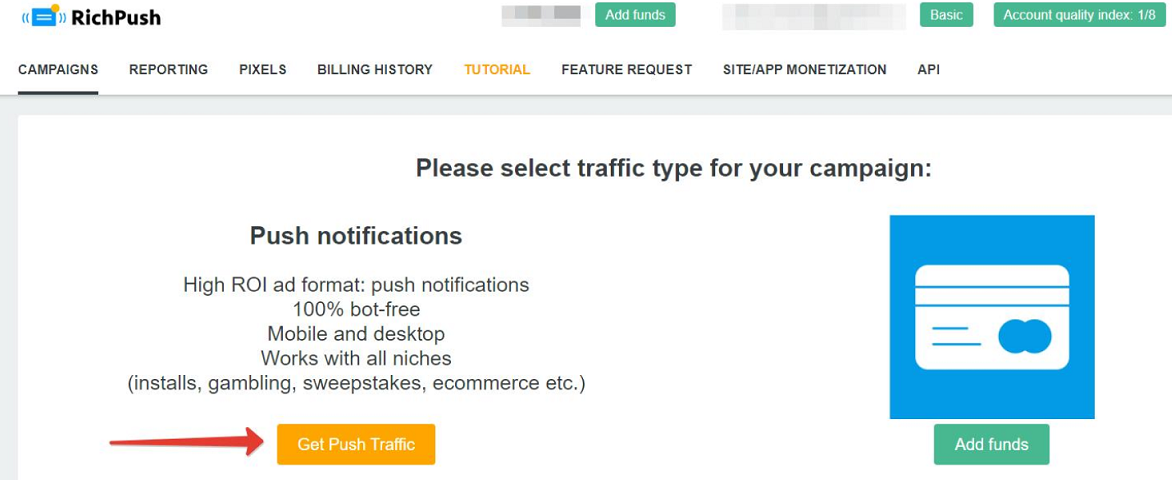 High-quality Push Traffic 