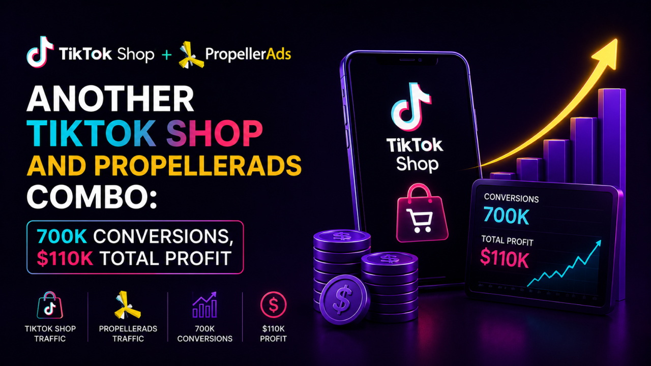 Another TikTok Shop and PropellerAds Combo: 700k Conversions, $110k Total Profit