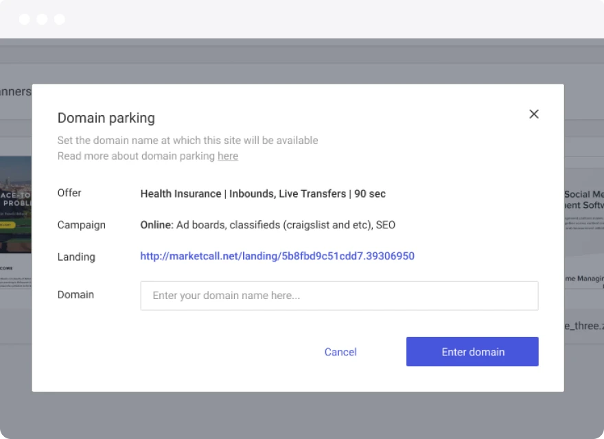Domain parking 